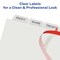 Avery 8 Tab Dividers for 3 Ring Binder, Easy Print & Apply Clear Label Strip, Index Maker Customizable White Tabs, 50 Sets (11557)